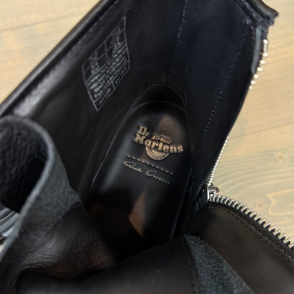 NIB Dr. Martens x Rick Owens 1460 DMXL Megalace RO Black Leather Boots US 10.5 - Picture 12 of 12